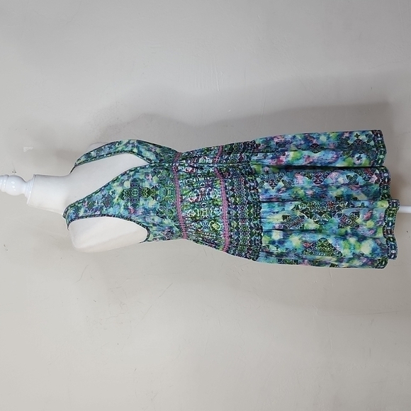 Rococo Sand Teal Boho Back To Greece Racerback Tank Mini Dress - Picture 5 of 14